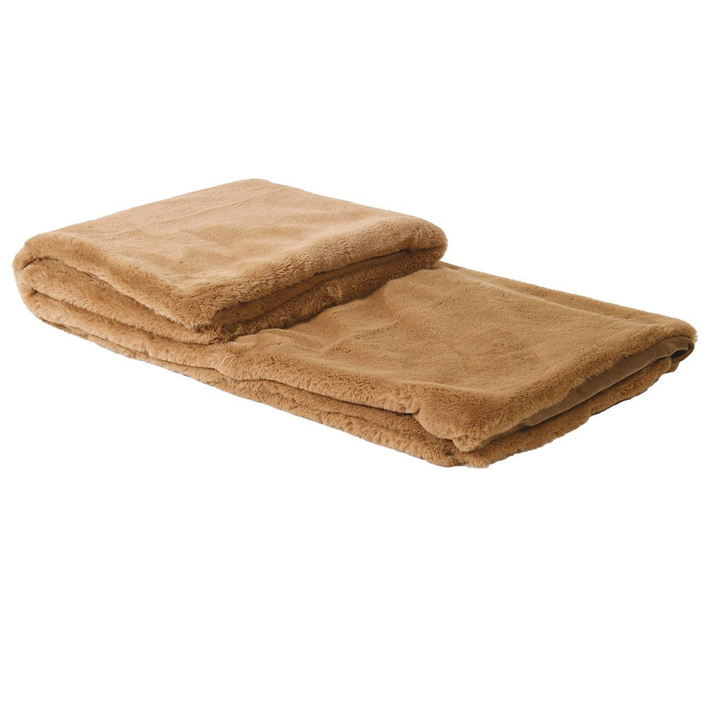 Large Faux Rabbit Fur Throw