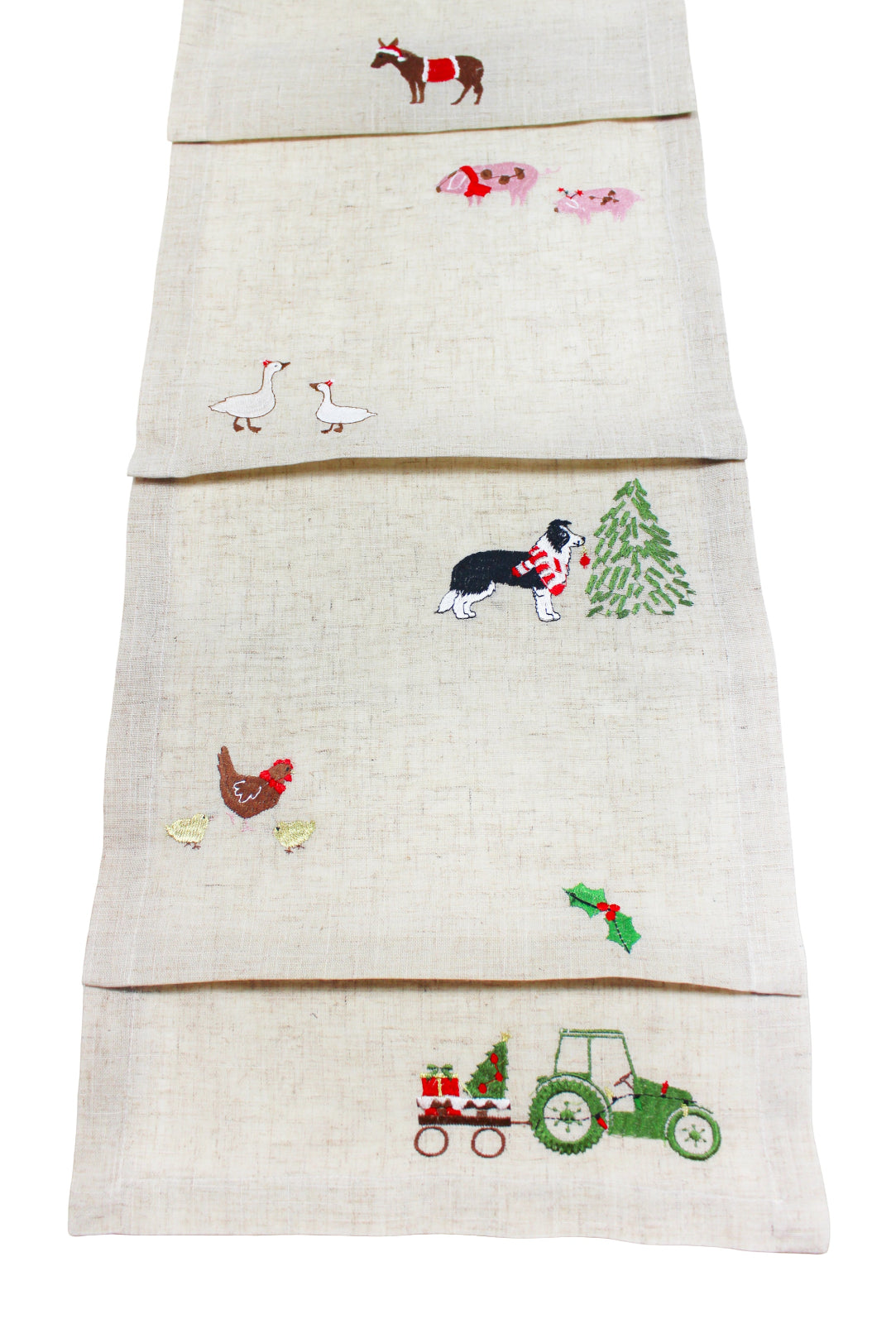 Festive Farmyard Table Runner 190cm-B