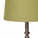 Finial Table Lamp with Green Linen Shade 78cm B