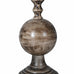 Finial Table Lamp with Green Linen Shade 78cm C