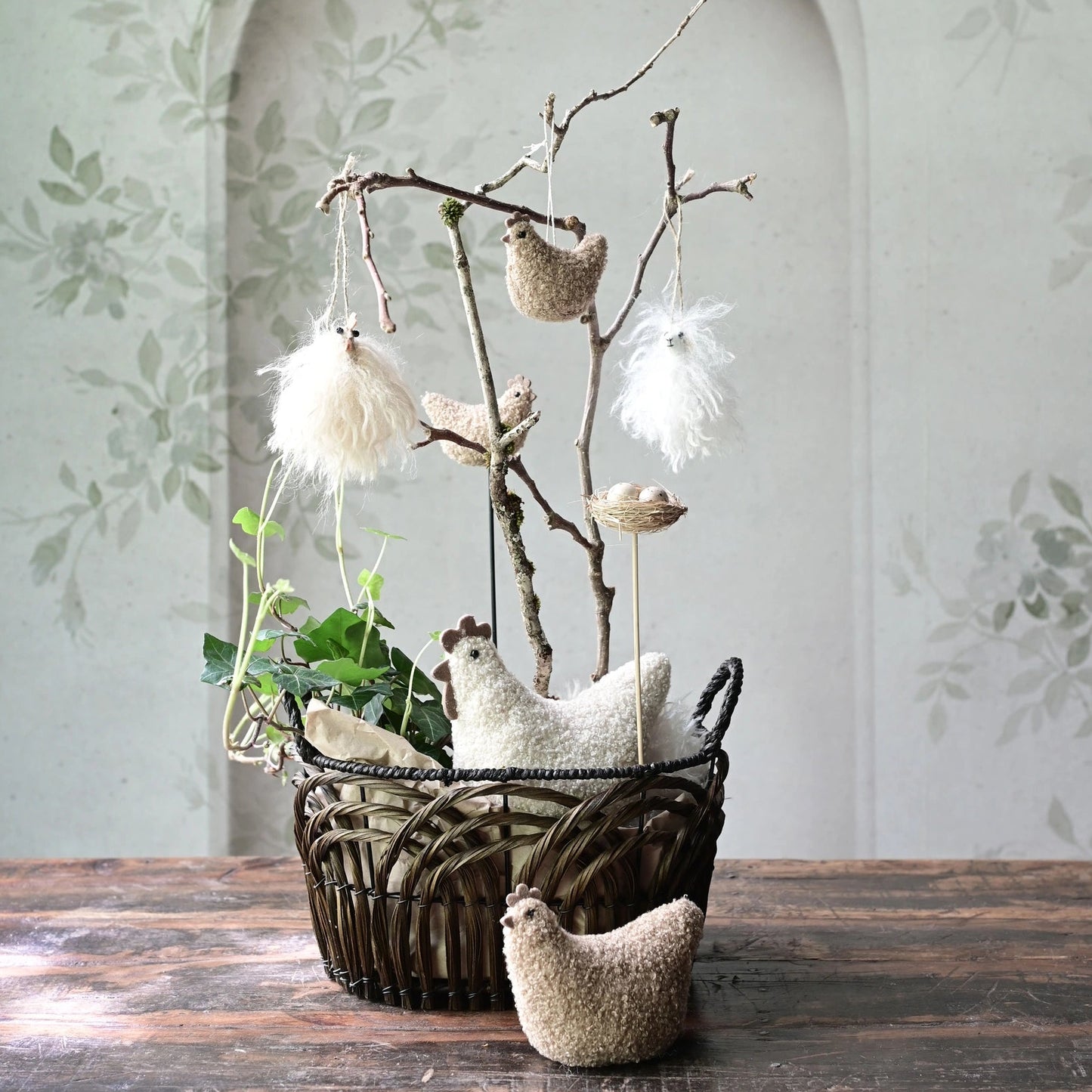 Fluffy Rooster Mix of Two Hanging Easter Decor 8cm | Annie Mo's B