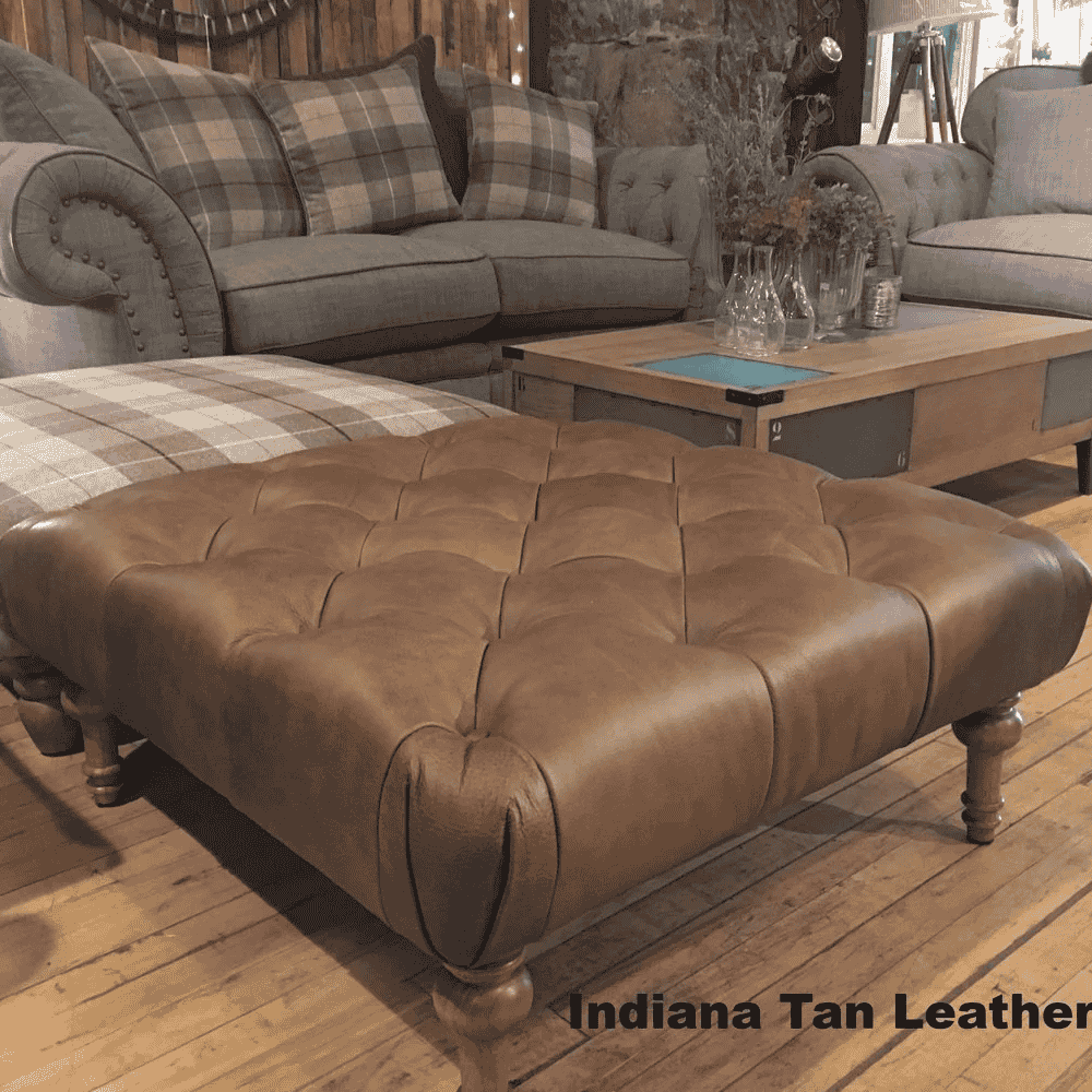 Fontaine Footstool | Leathers | Annie Mo's