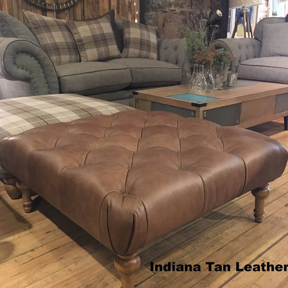 Fontaine Footstool | Leathers | Annie Mo's