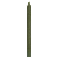 Forest Green Tall Rustic Dinner Candle 29cm | Annie Mo's