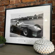 Framed Monochrome Vintage Racing Car