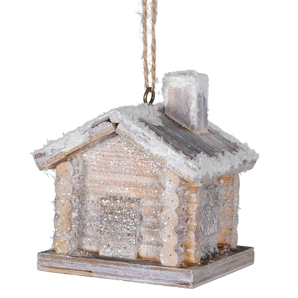 Frosted Log Cabin 10cm | Annie Mo's