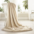 Frosted Vanilla Faux Fur Throw - Size Choice | Annie Mo's