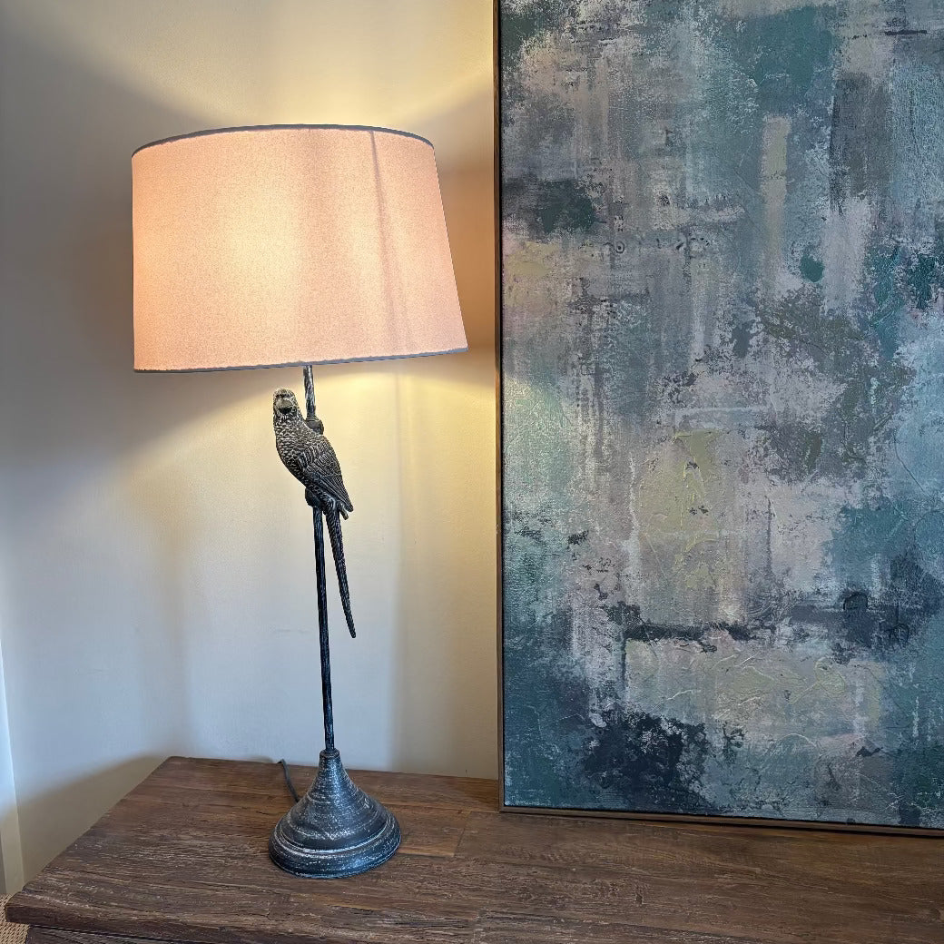 Perched Parrot Table Lamp 88cm