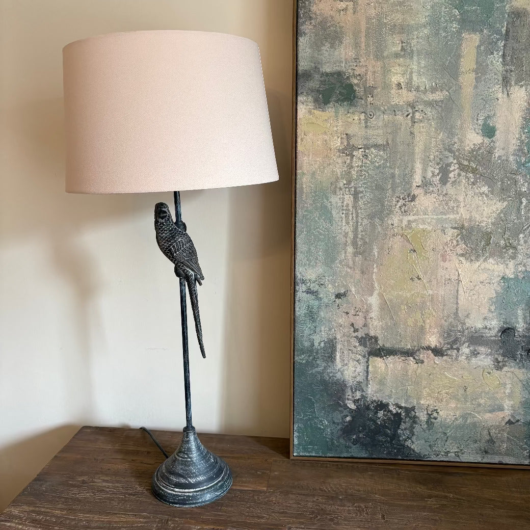 Perched Parrot Table Lamp 88cm-B