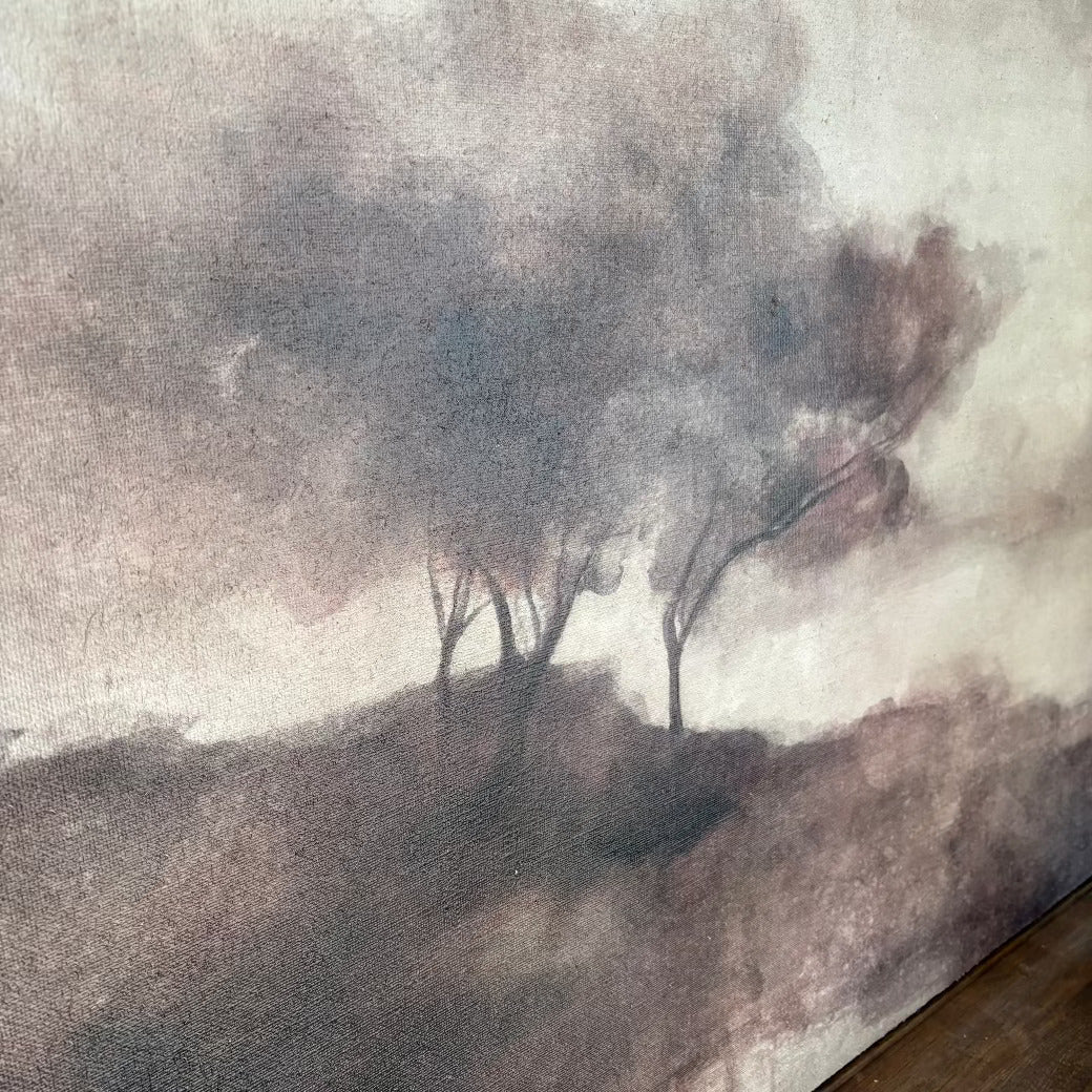 Cliff Edge Trees Framed Canvas 140cm-B