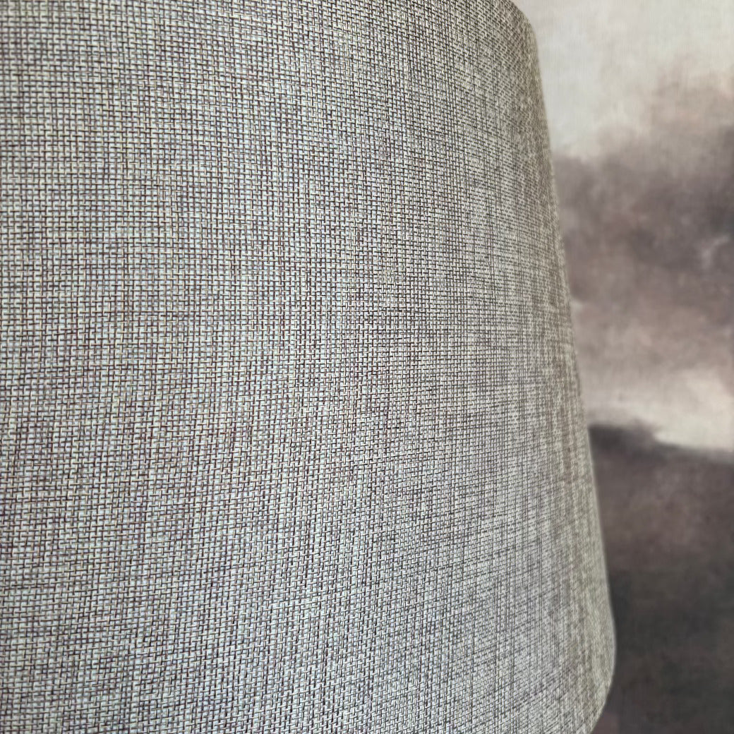 Distressed Stone Effect Table Lamp with Linen Shade 70cm-C