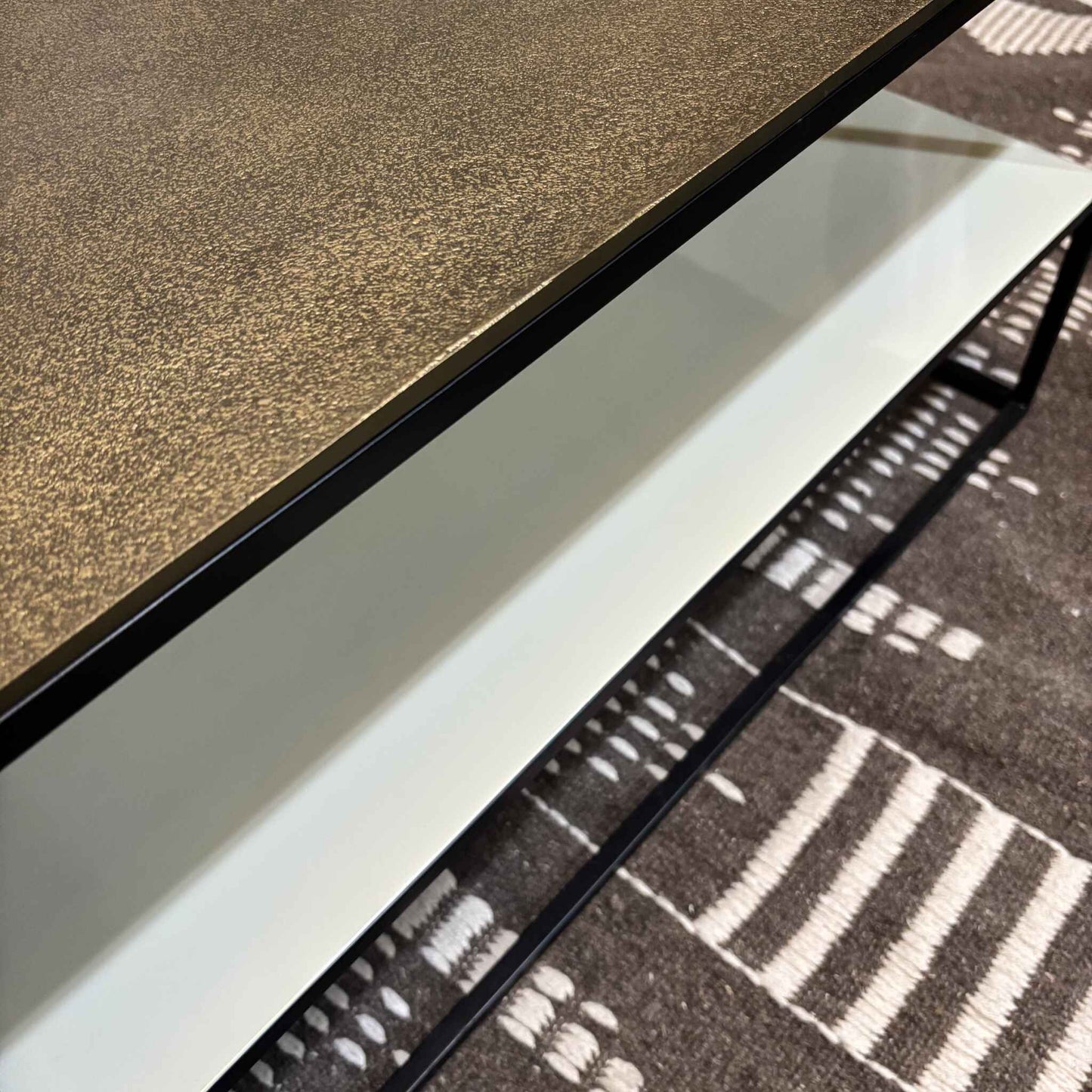 Fulham Metal and Enamel Coffee Table 106cm - CLEARANCE-B