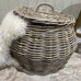Round Rattan Laundry Basket with Lid 50cm | Annie Mo's B