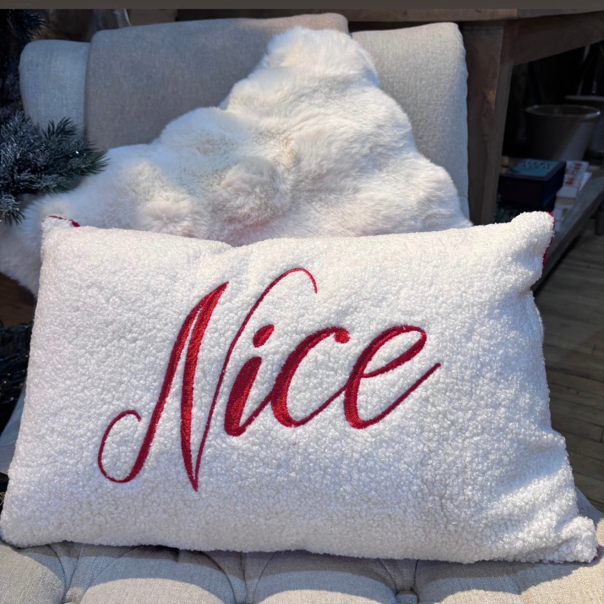 Nice List Christmas Cushion 30x50cm