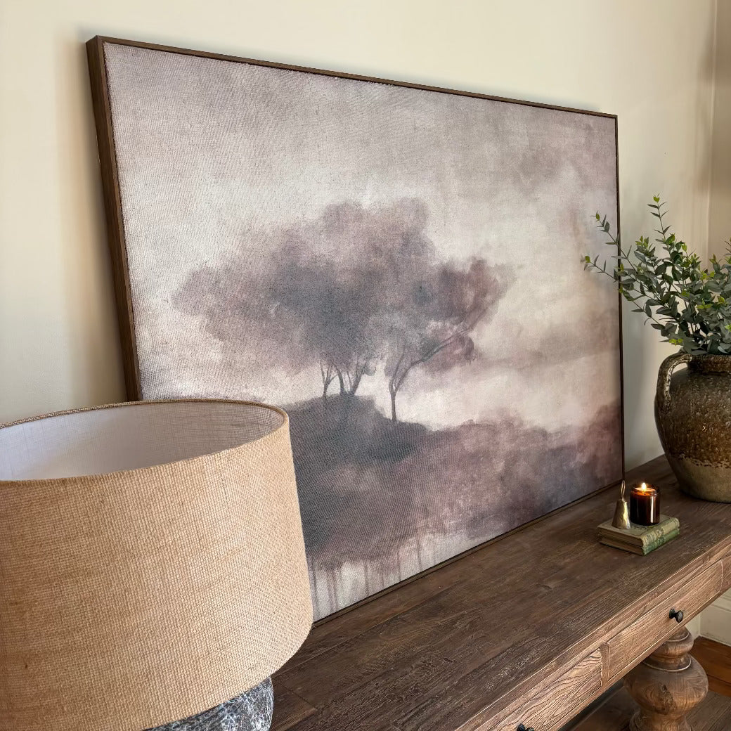 Cliff Edge Trees Framed Canvas 140cm