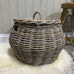 Round Rattan Laundry Basket with Lid 50cm | Annie Mo's