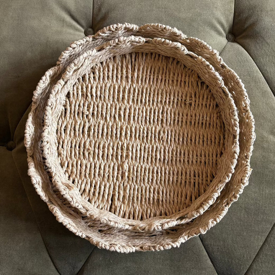 Scallop Edge Round Tray 33cm-B