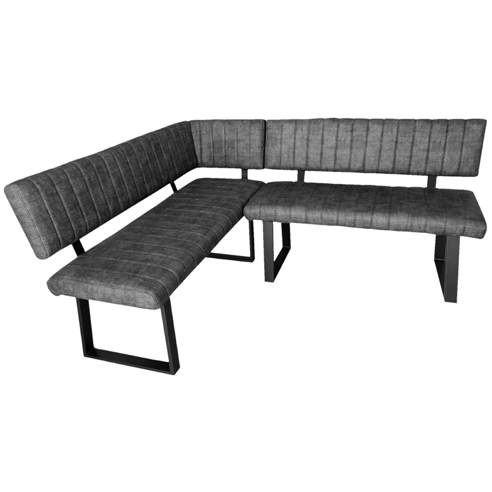 Fusion Corner Bench LHF 1465mm-1200mm Grey | Annie Mo's