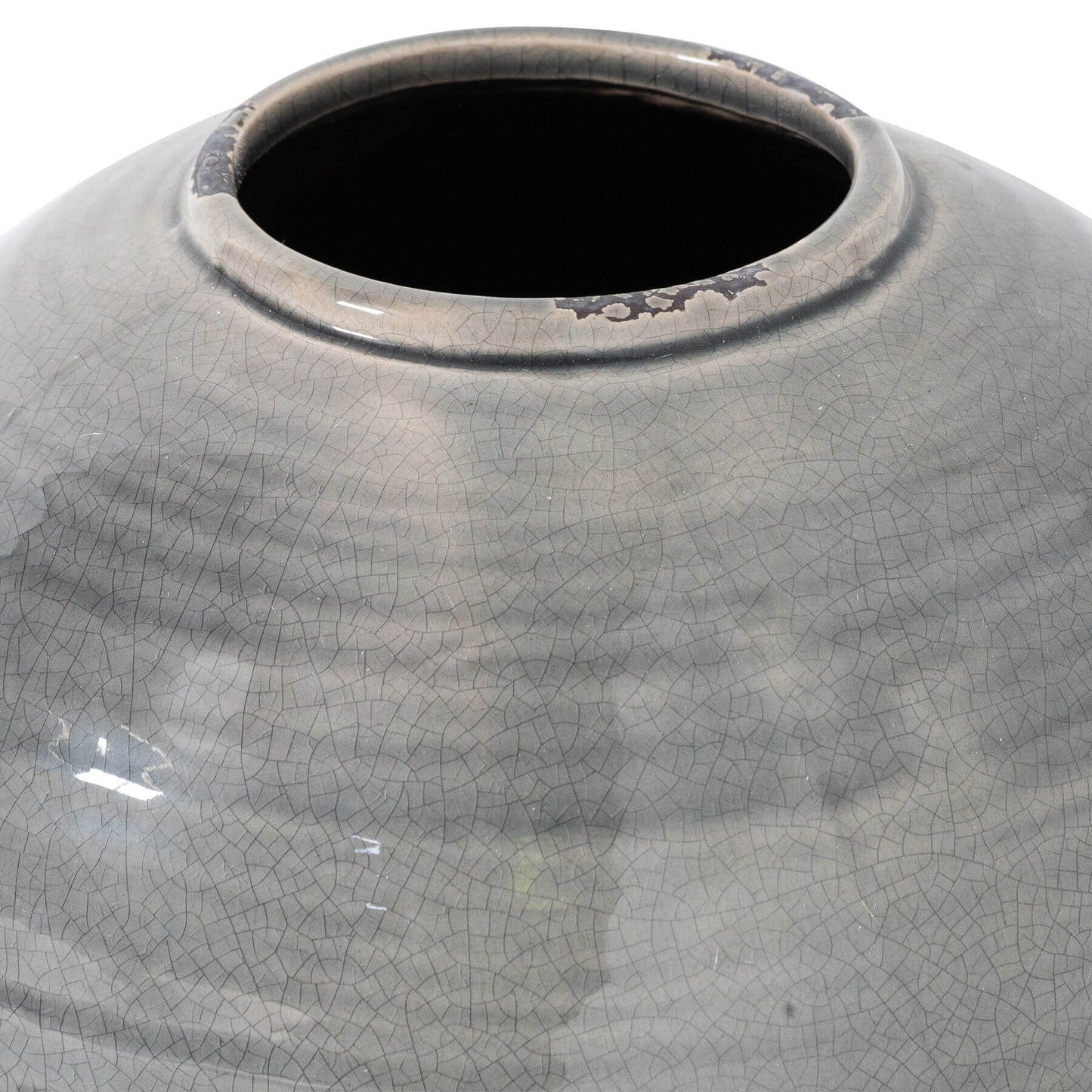 Garda Grey Glazed Tiber Vase 28cm