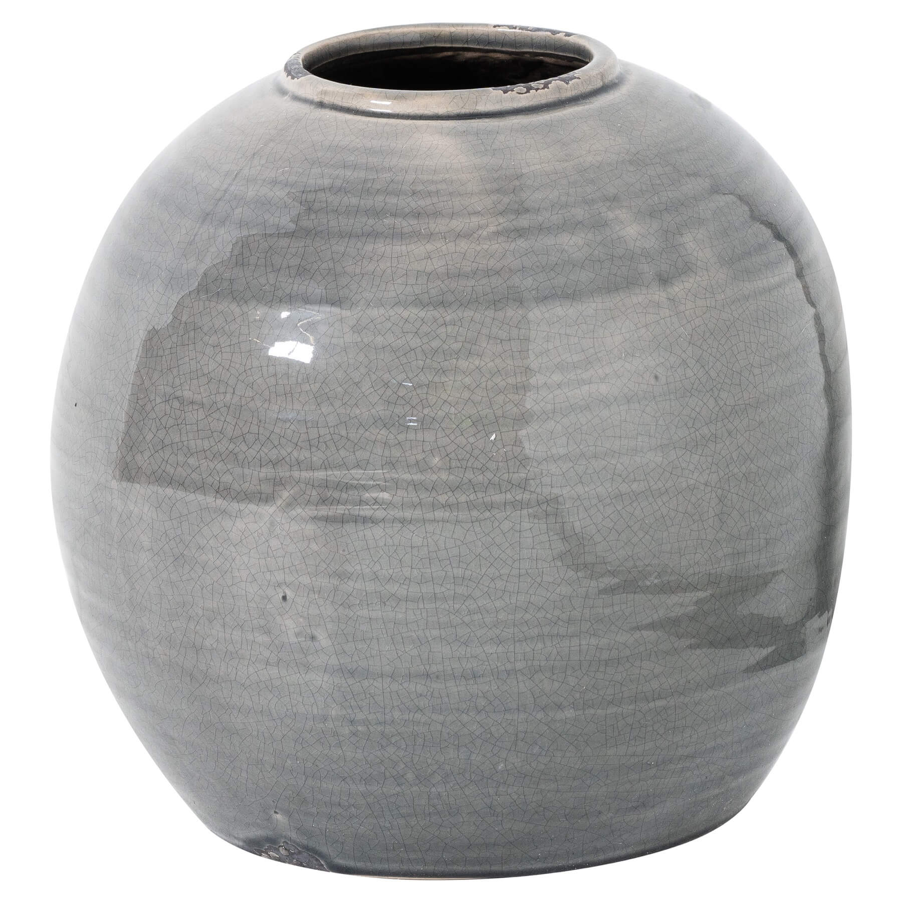 Garda Grey Glazed Tiber Vase 28cm | Annie Mo's