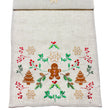 Gingerbread Garden Festive Beige Table Runner 190cm