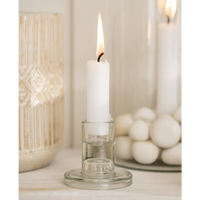 Glass Dinner Candle Holder 6cm | Annie Mo's
