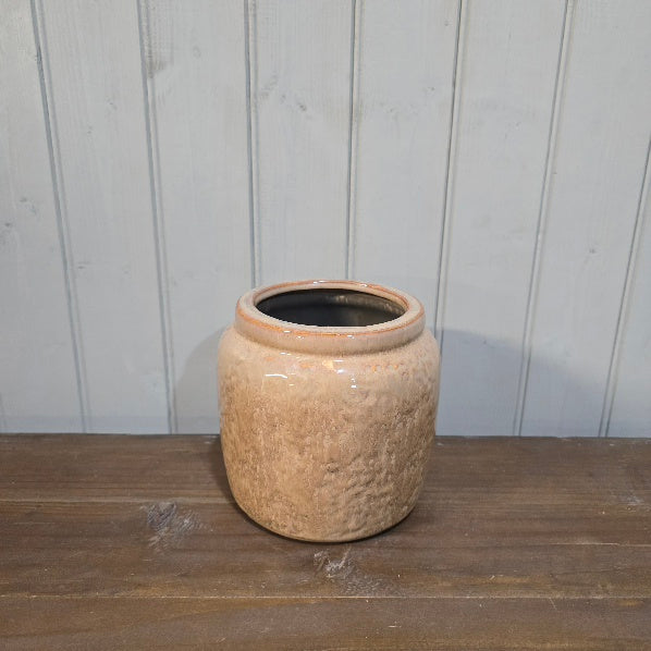 Glazed Clay Planter with Edge 16cm 2 | Annie Mo's