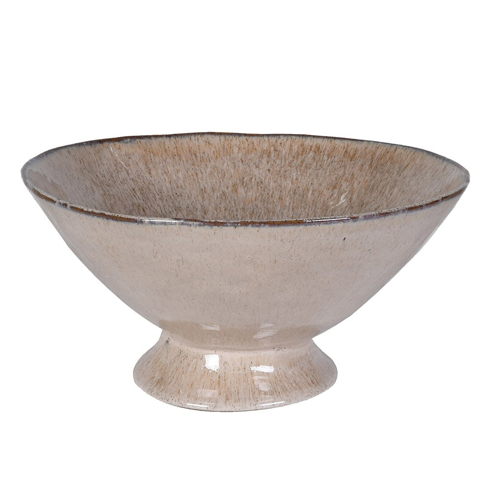 Glazed Stoneware Taupe Serving Bowl 33cm | Annie Mo's