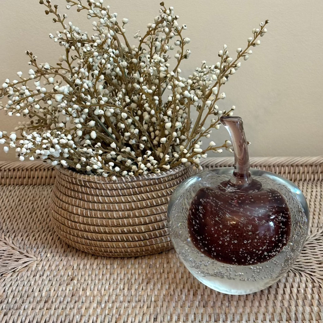 Glistening Glass Apple 17cm