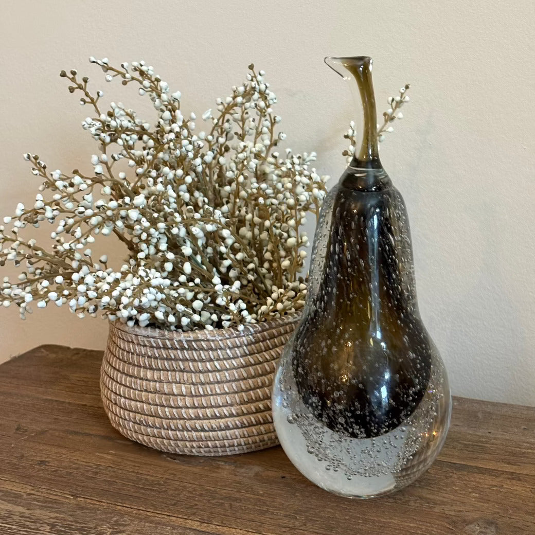 Glistening Glass Pear 25cm