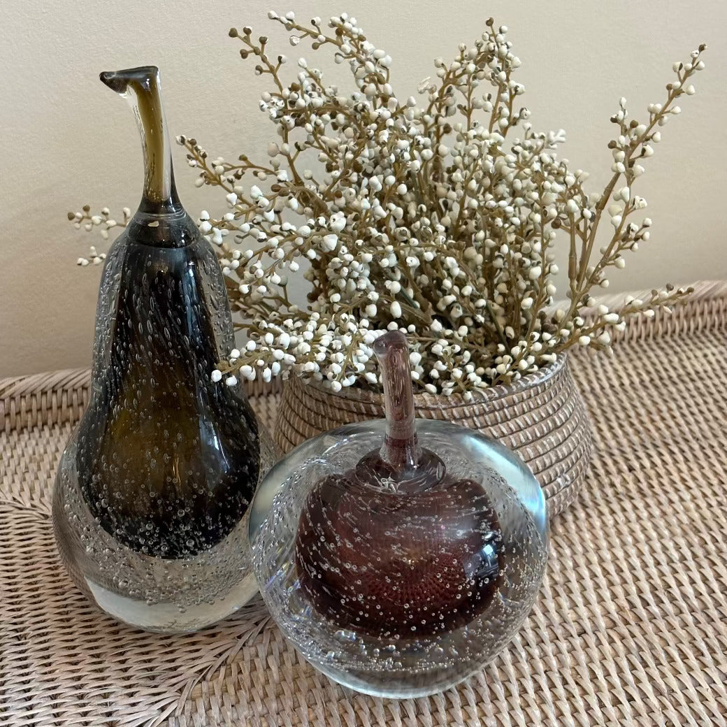 Glistening Glass Pear 25cm-B