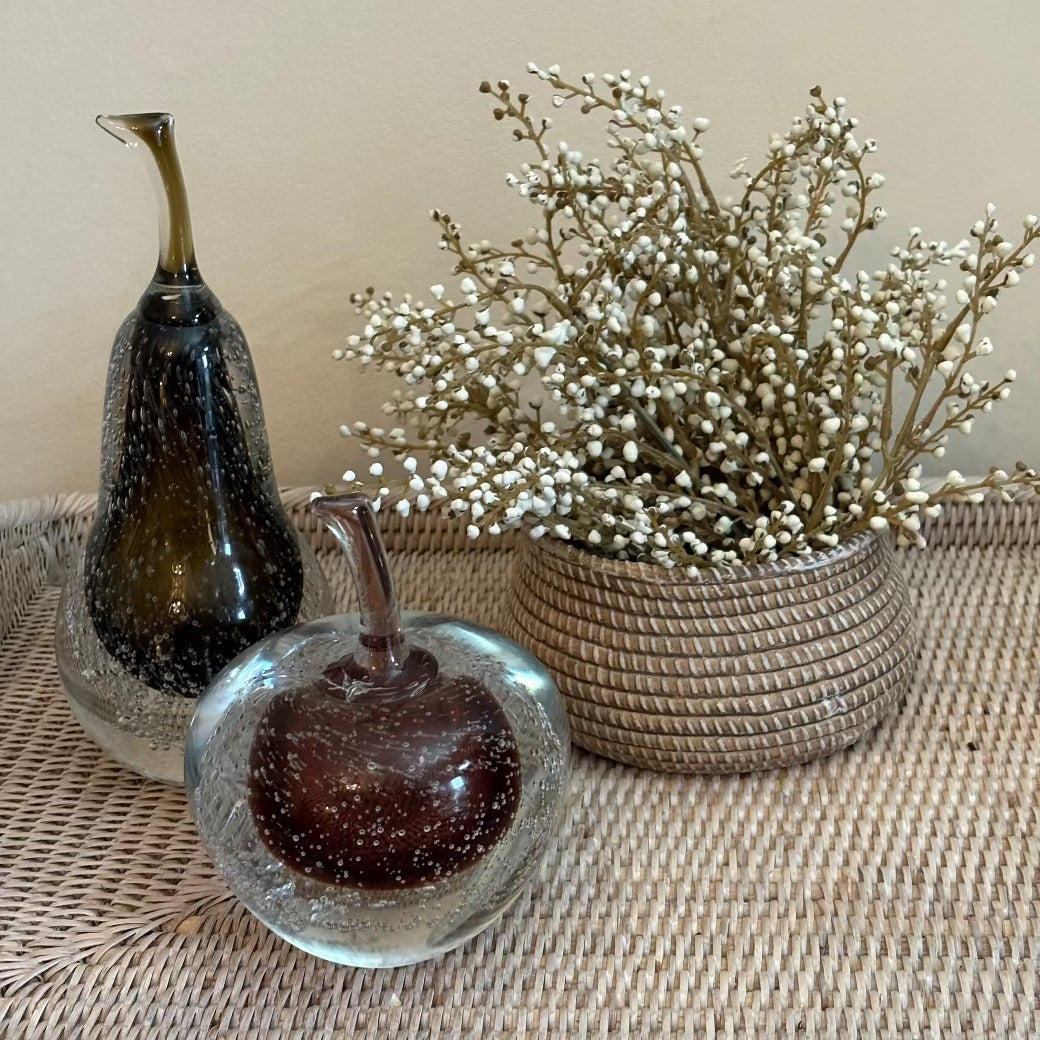 Glistening Glass Pear 25cm-C