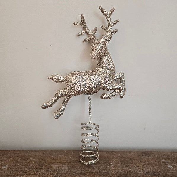 Glitter Deer Tree Topper 1