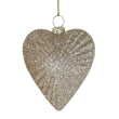Gold Glitter Heart Bauble 8cm | Annie Mo's