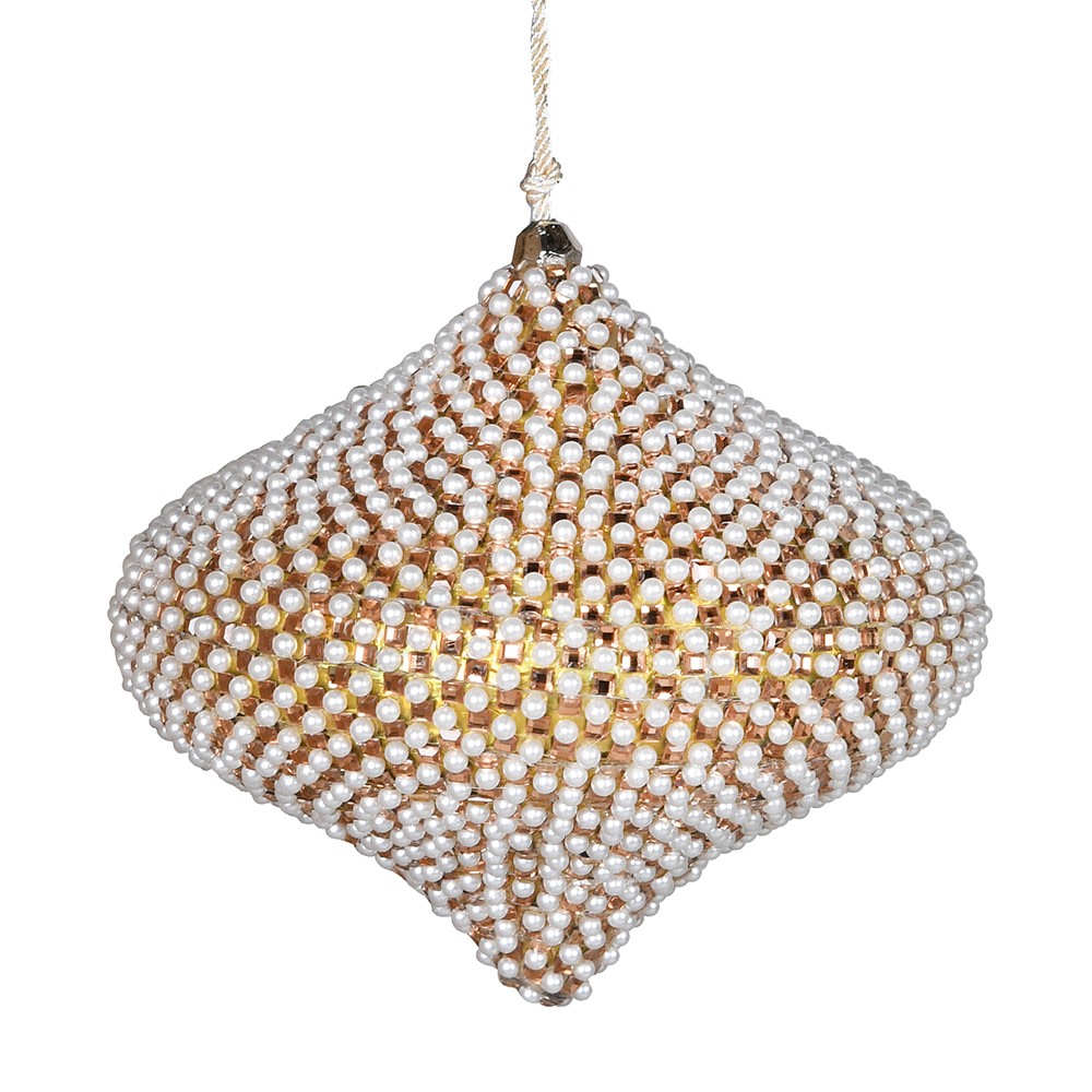 Gold Onion Pearl Bauble 10cm | Annie Mo's