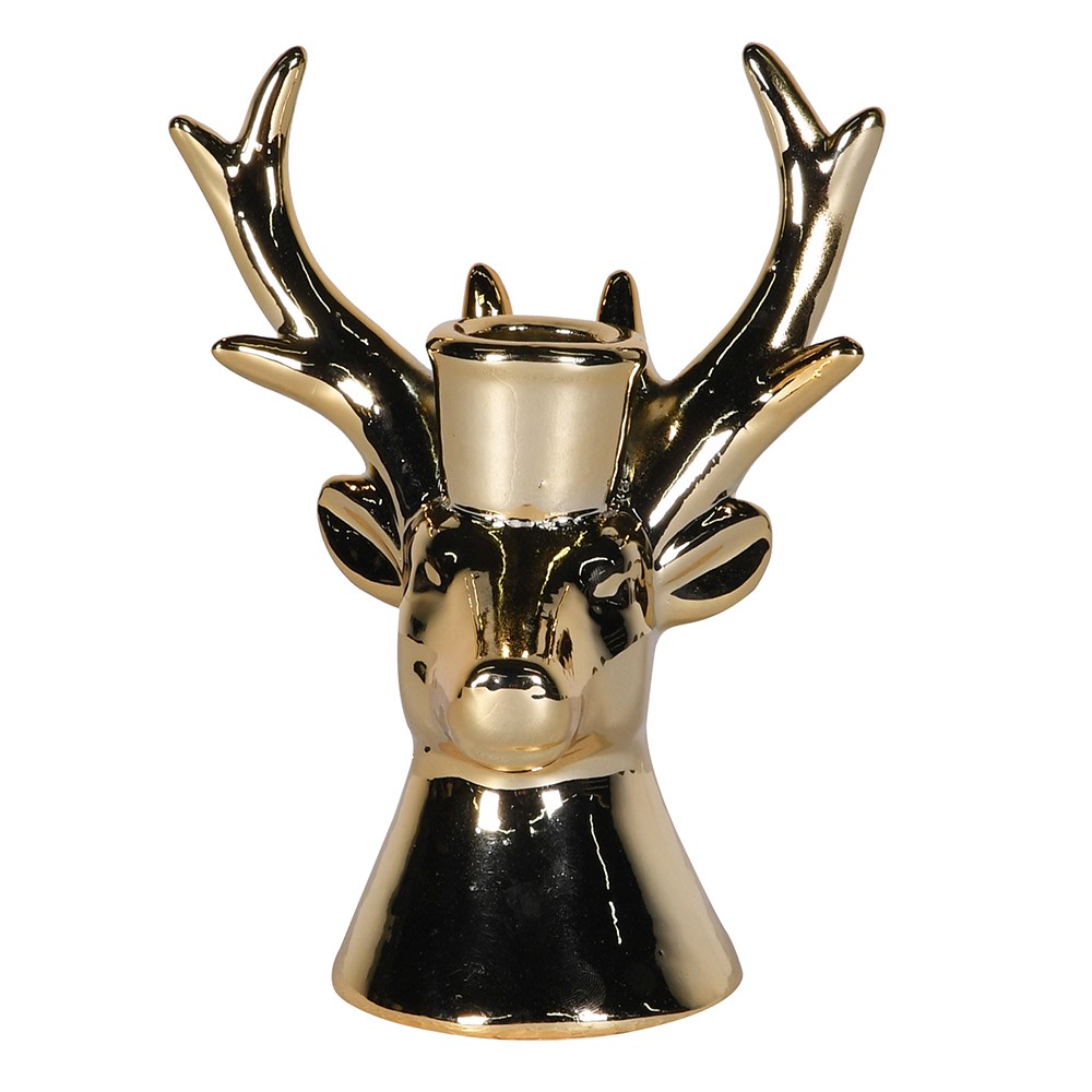Gold Porcelain Candle Holder for Dinner Candles-B