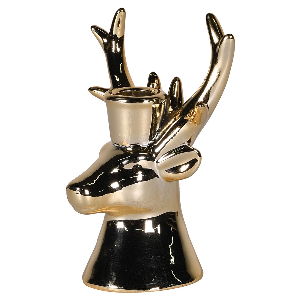 Gold Porcelain Candle Holder for Dinner Candles-C