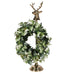 Golden Reindeer Wreath Holder 88cm