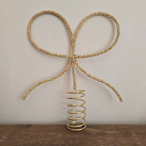 Golden Gem Bow Tree Topper 1