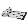 Green Christmas Tree Cotton Throw 160x140cm