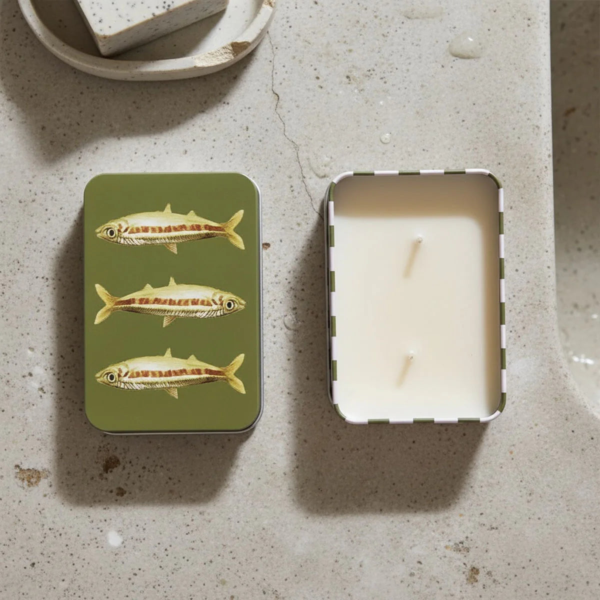 Green Fish Scented Candle Tin Scented Candle Tin | Annie Mo's