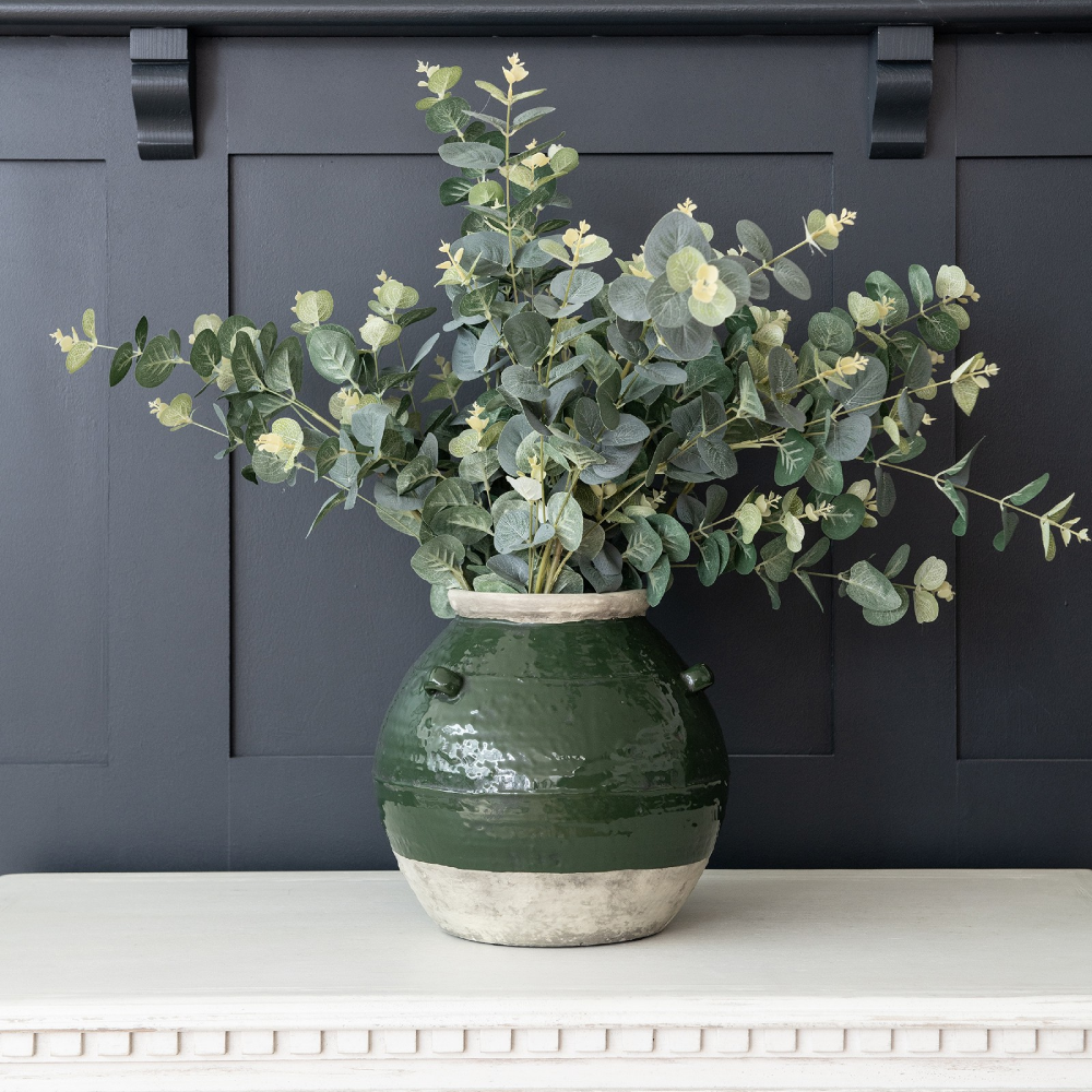 Green Glazed Vase 25cm | Annie Mo's