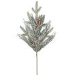 Green Leaf Spray With Frosted Berries 68cm