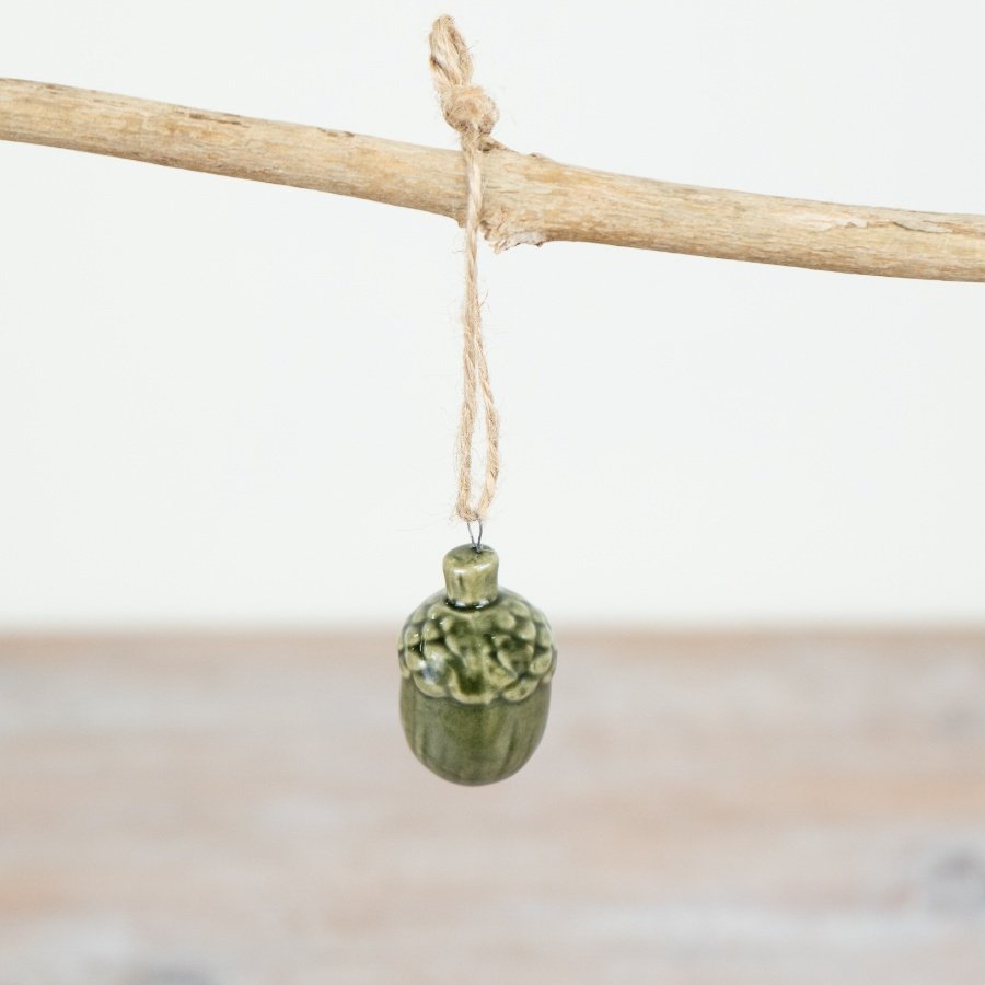 Green Pinecone Hanging Decoration 4.5cm | Annie Mo's