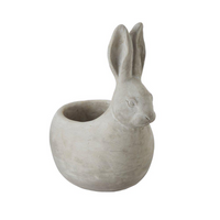 Grey Concrete Rabbit Planter | Annie Mo's