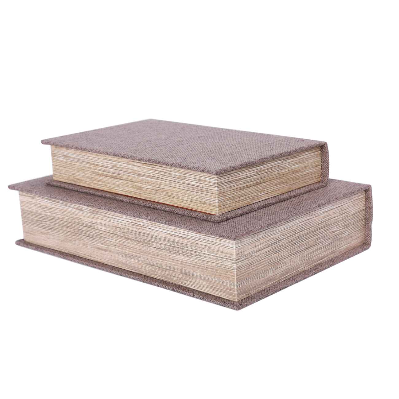 Grey Set of Two Book Boxes 33cm | Annie Mo's C