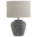 Grey Table Lamp With Linen Shade 40cm
