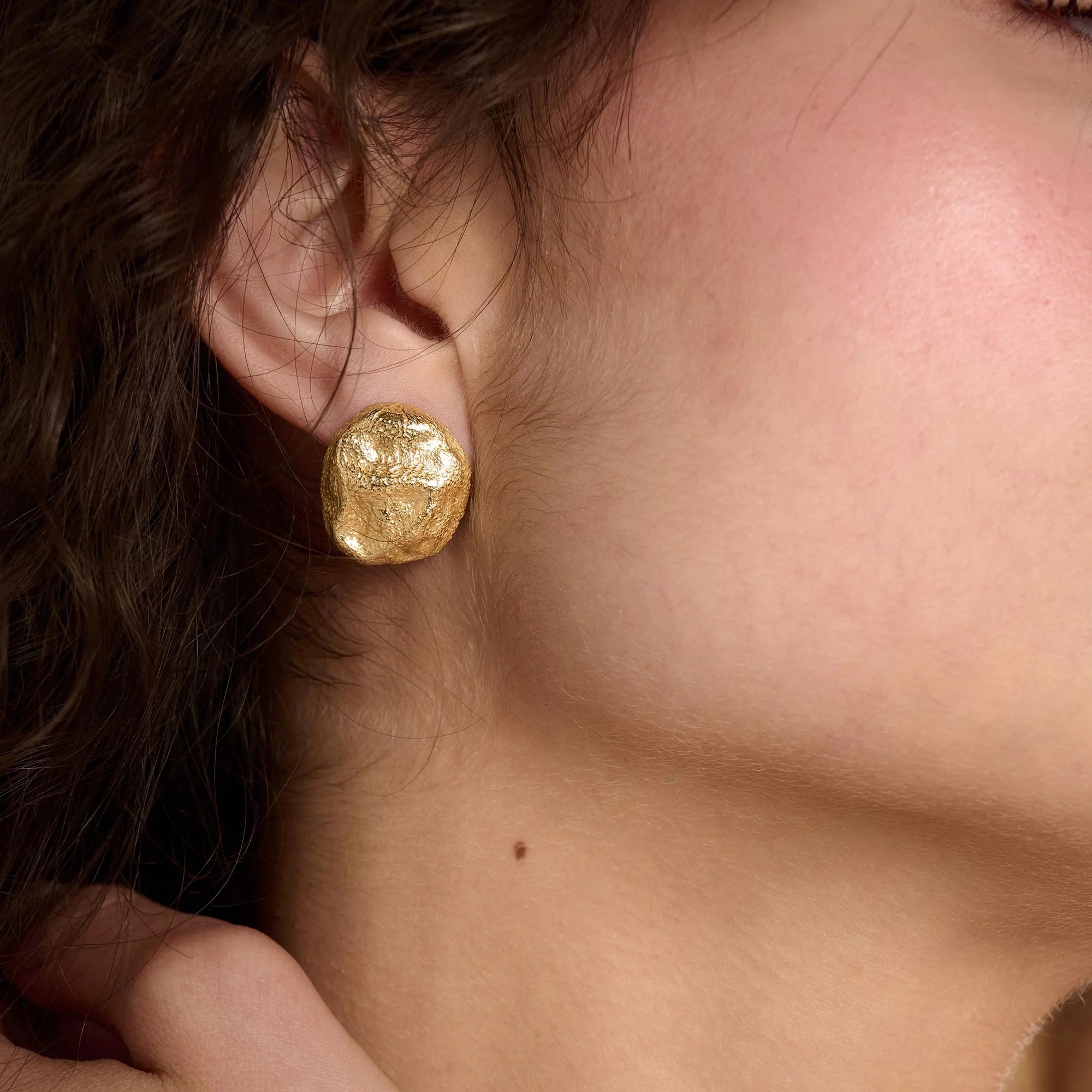 Halo Earrings Gold | Annie Mo's