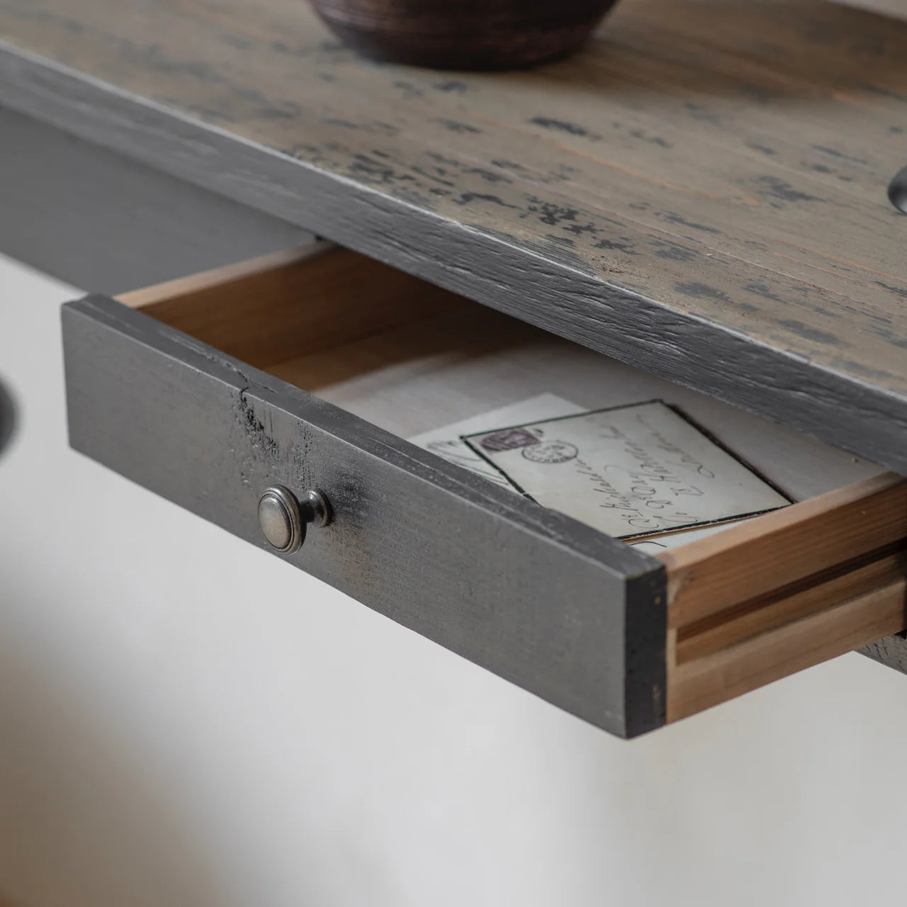 Hambledon Wall Mounted Distressed Console Table 120cm