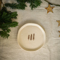 Hand Painted Snack Plate - Nordic Pine | Annie Mo's